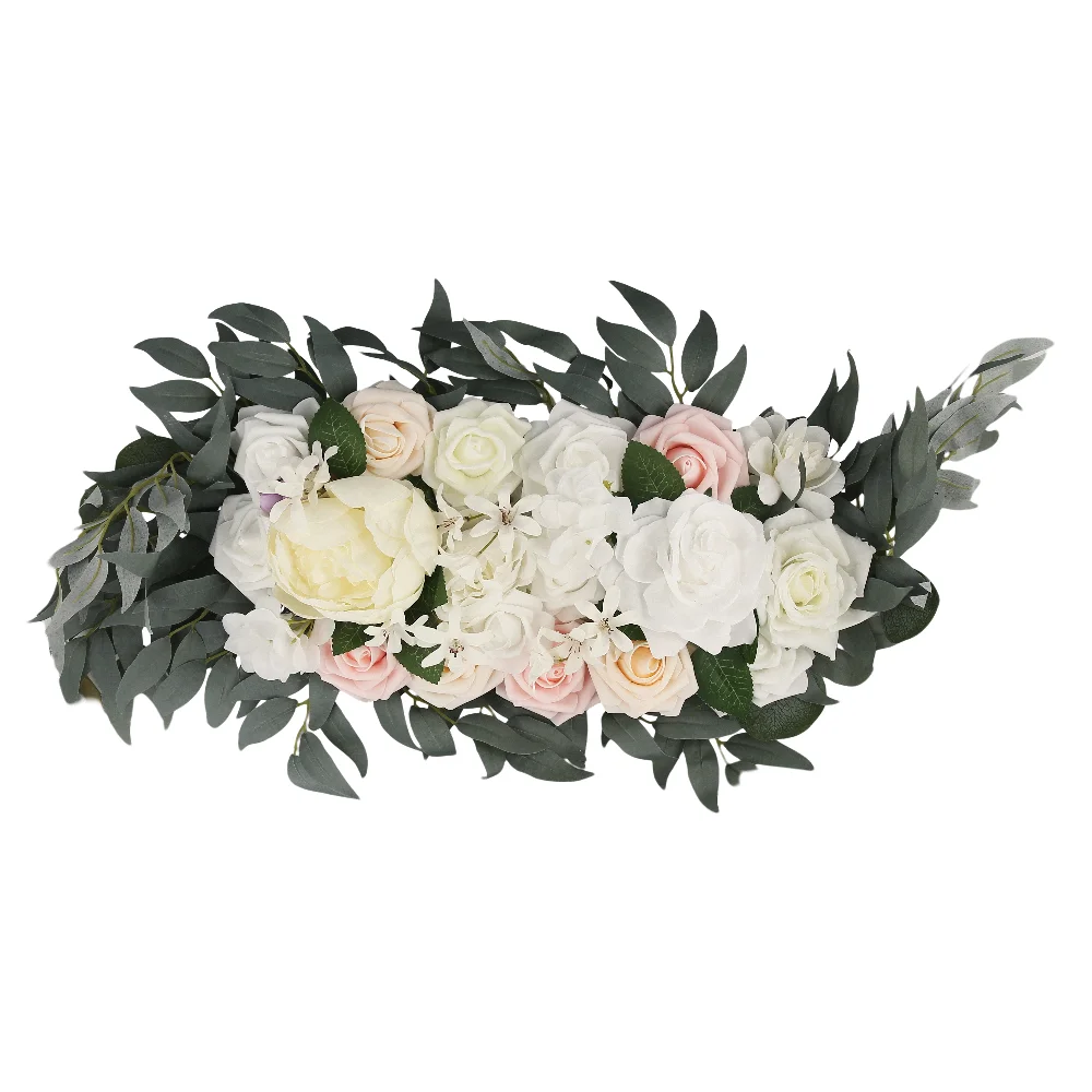 

Artificial Floral Swag Wreath Wedding Arch Backdrop Garland Hanging Hanging Wreath Flowers For Floral Arrangement Home Decor