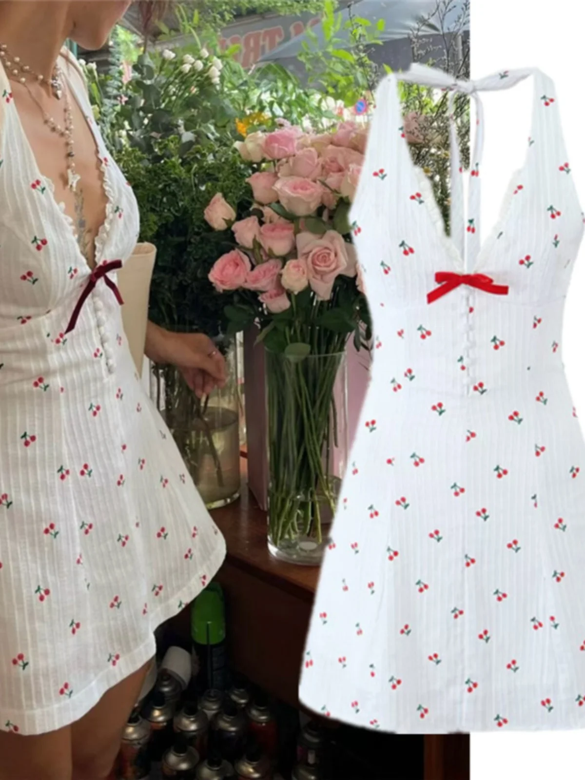 Cherry Knot V-Ne Su… - image