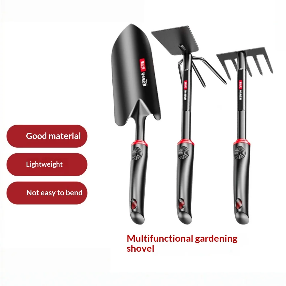 

Gardening Hand Tools Soil Shovel Dual-Purpose Nail Rake Hoe Three-Claw Rake Five-Tooth Rake Small Hoe Flower Shovel WeedingBeach