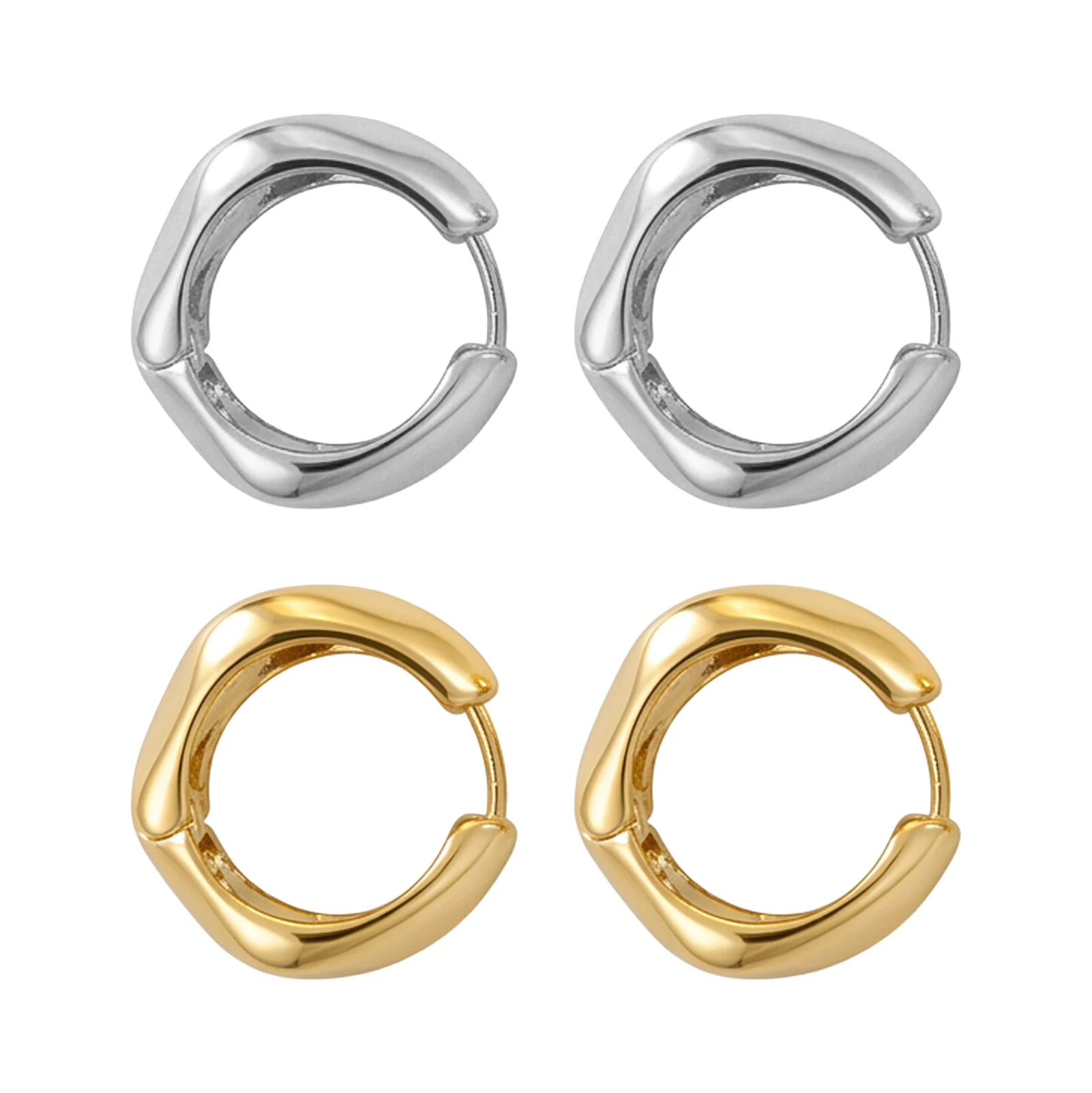 Women Geometric Rhombus Earrings Simple Alloy Ear Cuffs for Casual and Formal Occasions