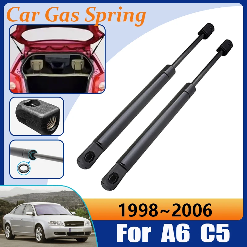 Car Trunk Hydraulic Rod For Audi A6 C5 Sedan 1998~2006 2001 2002 2004 2005 Freeze Tool Anti-wear Supporting Struts Accessories 