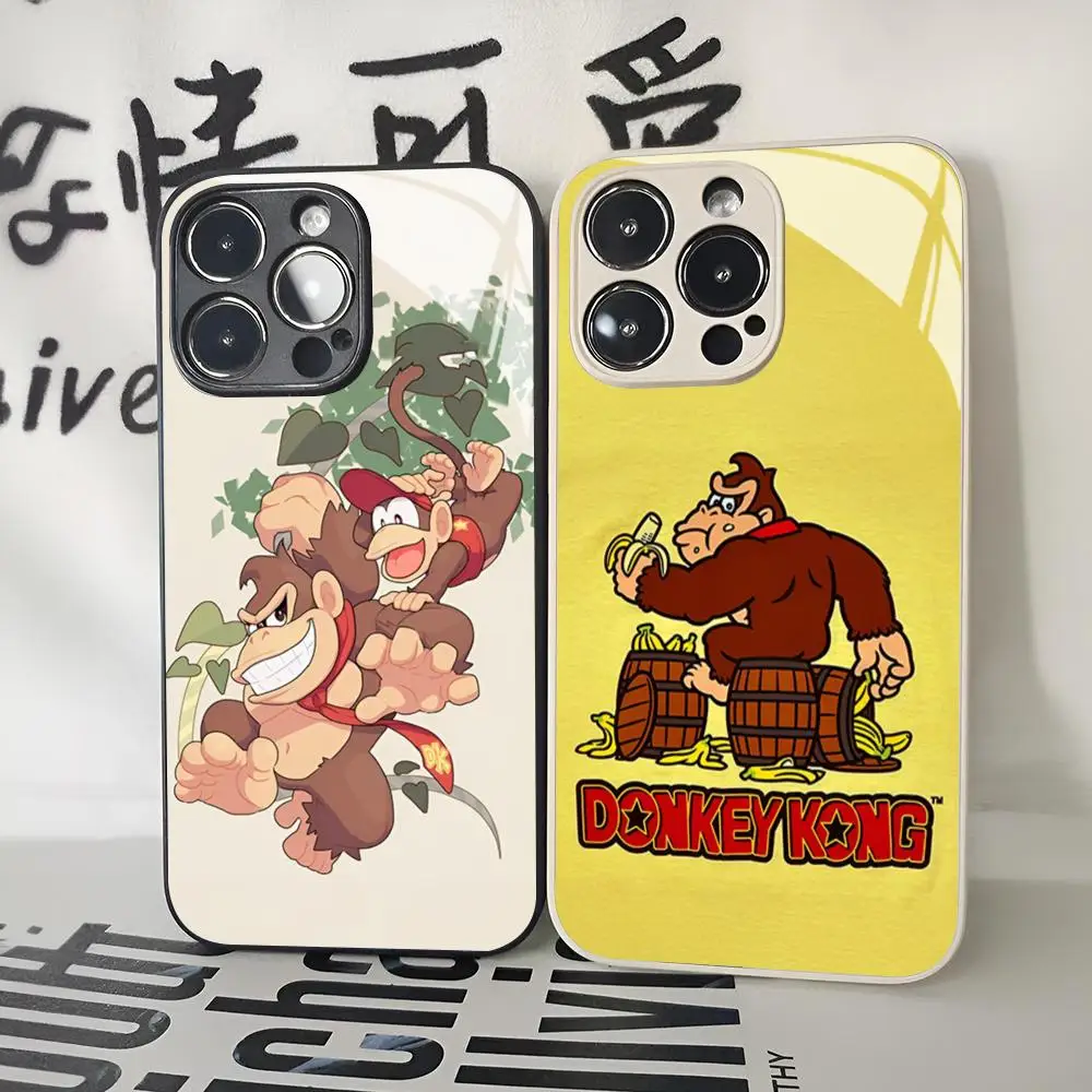 game Donkey Kong Phone Case for Iphone 16 15 14 12 11 13 Pro Max Mini X Xr Xs Se 8 Puls glass Cover