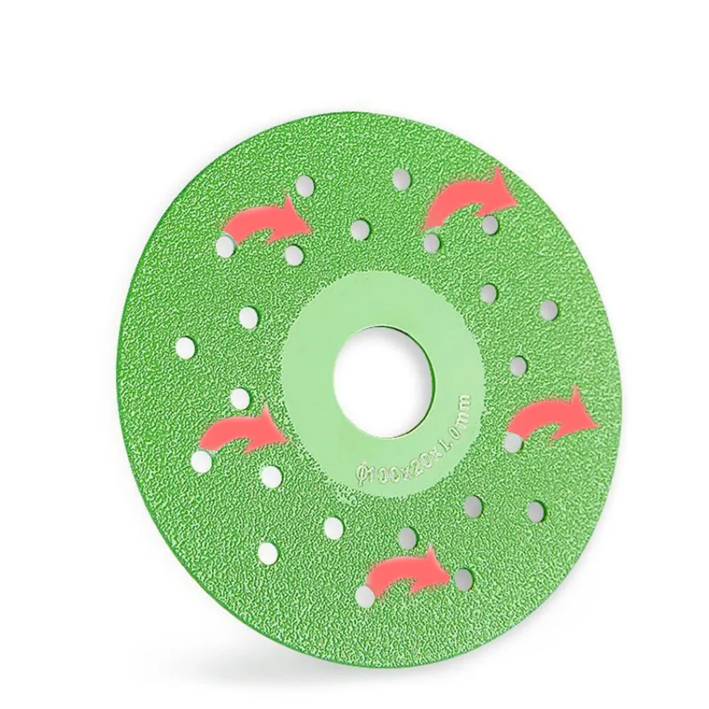 Disco abrasivo piatto da 4 pollici/100mm con lama per sega perforata per lastre di roccia per lama per sega per piastrelle in ceramica di vetro di porcellana