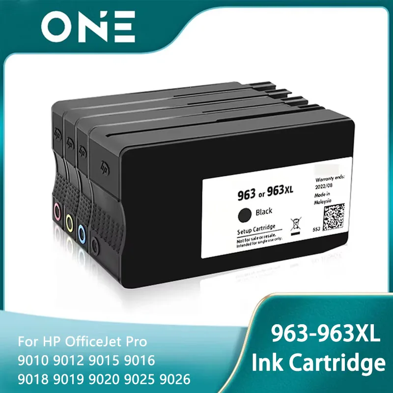 Para cartucho de tinta hp 963 xl 963xl para impresora HP OfficeJet 9010 9012 9015 9016 9018 9019 9020 9025 9026 cartucho de tinta HP 963