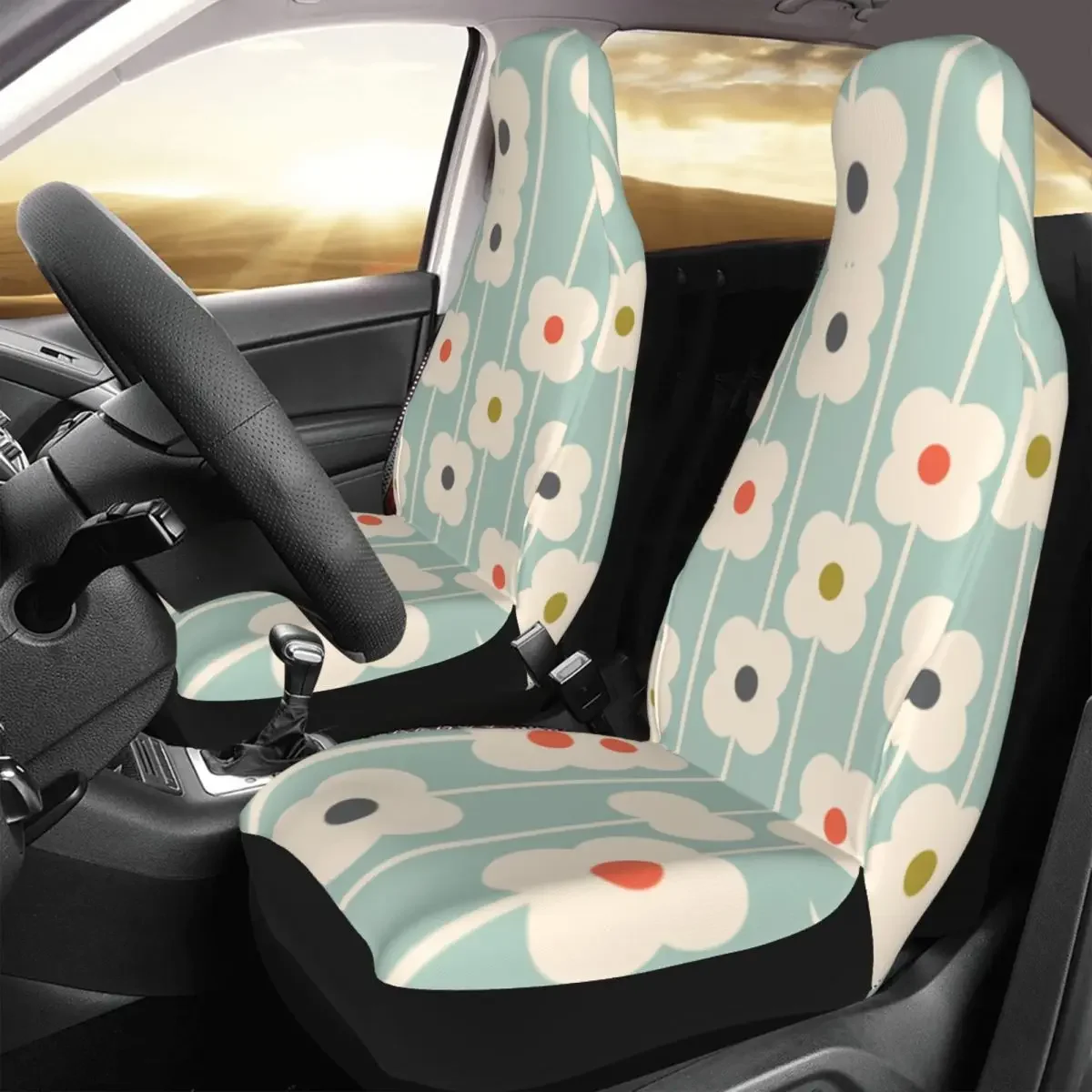 Orla Kiely Multi Stem Universal Car Seat Covers Fit Any Car Van RV Scandinavian Mid Century Modern Auto Seat Cover Protector 2PC