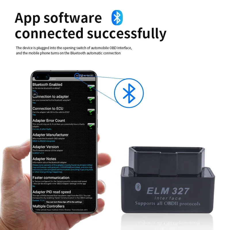 ELM327 Bluetooth Wifi V1.5 PIC18f25k80 Chip Diagnostic Tool J1850 Elm327 V2.1 For OBD2 Vehicle Android IOS Torque OBD Scanner