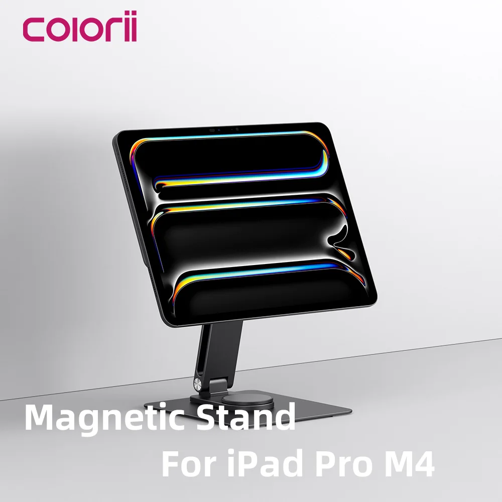 

Magnetic charging Stand for iPad Pro M4 2024 11inch 13inch 360-degree rotate adjustable tablet holder Aluminium ally Folderable