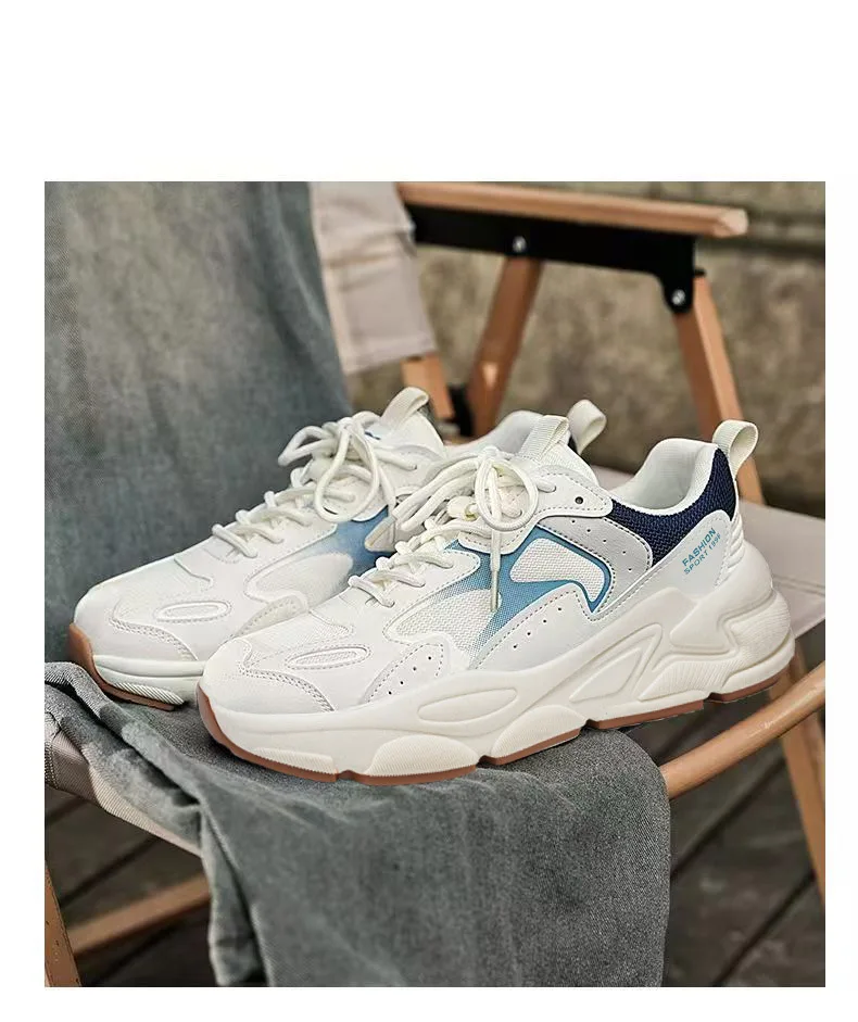2026 Summer Men's unky Dad Sneakers Breathable Mesh Casual Shoes Thick Sole Streetwear Footwear
