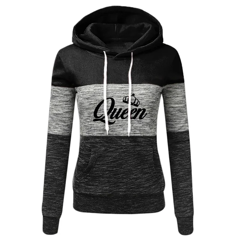 

Качественные модные женские толстовки, хит продаж, повседневные повседневные толстовки для бега на шнурке, спортивная облегающая трехцветная одежда на открытом воздухе