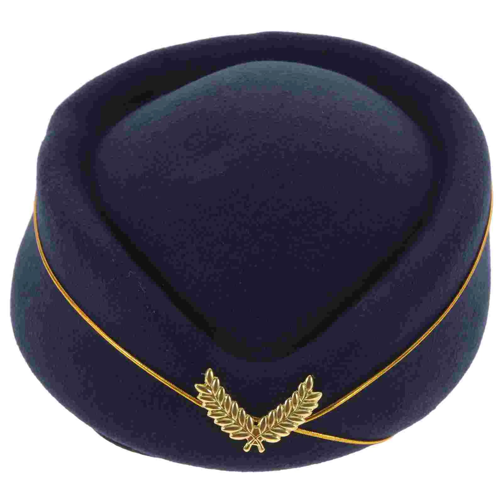 

Stewardess Hat Flight Attendant Accessories Top Decorative Imitation Monny Mother Airhostess Hear