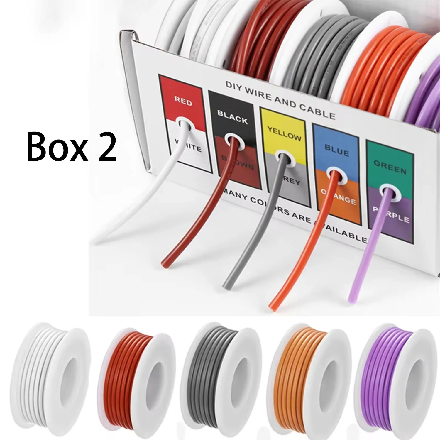 20/22/24 AWG Stranded Electrical Wire Soft Flexible Silicone Tinned Copper Wires 18 Gauge Hookup Wire Cable 5m or 10 each color image 6
