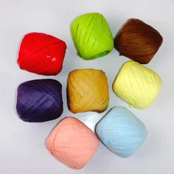 20 Meters Candy Color Paper Rope Cake Cookie Raffia Ribbon DIY Paper Rope Decor Baking Package Gifts