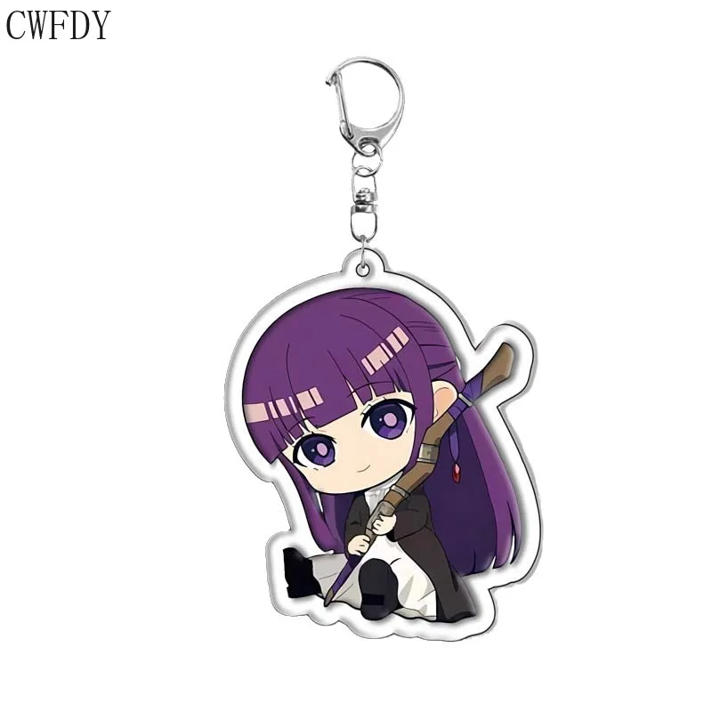 Women Men Arcylic Keychain Anime Frieren At The Funeral Key Chain Cartoon Cartoon Figures Himmel Frieren Cosplay Pendant Chaveio