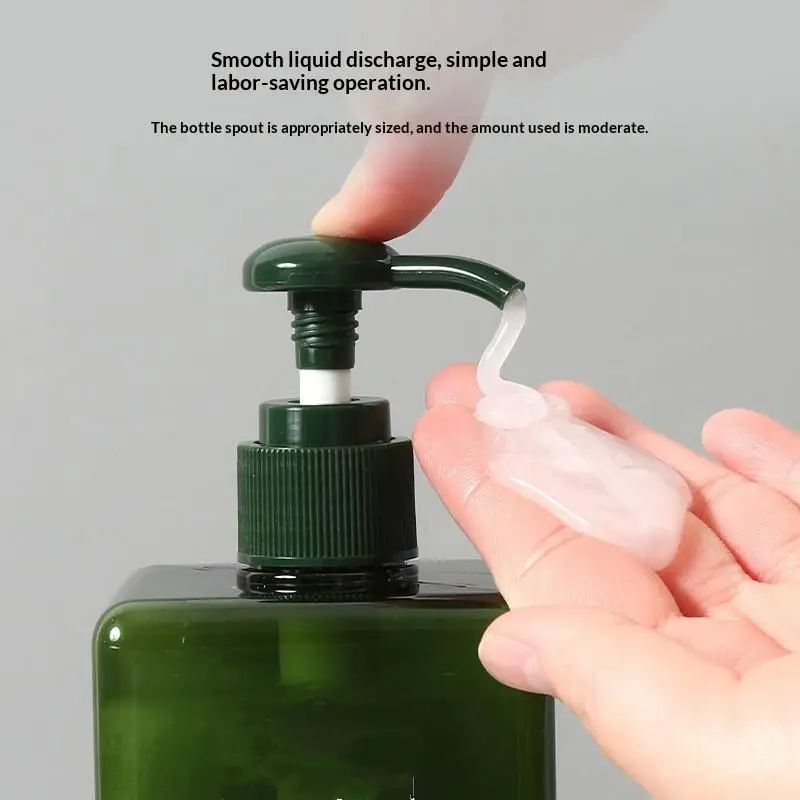 100-650ml Quadratische Spender Nachfüllbare Shampoo- und Duschgel-Halter Badezimmer-Seifenspender Tragbarer Reise-Spender Leere Badpumpflasche
