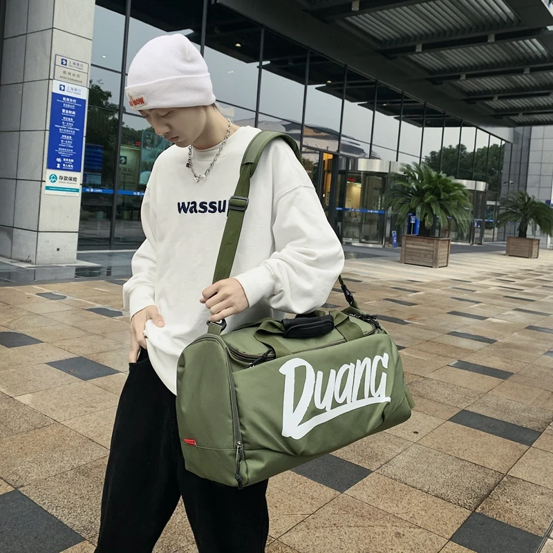 

Waterproof sports basketball gym bag Men's short trip bag Women's duffel bag Large capacity oversized clothing handbag men totes