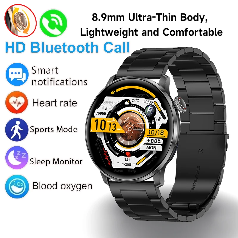 

GEJlAN Ultra-thin Women Smart Watch 8.9mm Ultra Thin Body Lightweight Comfortable GPS Trajectory NFC Bluetooth Call Smartwatches