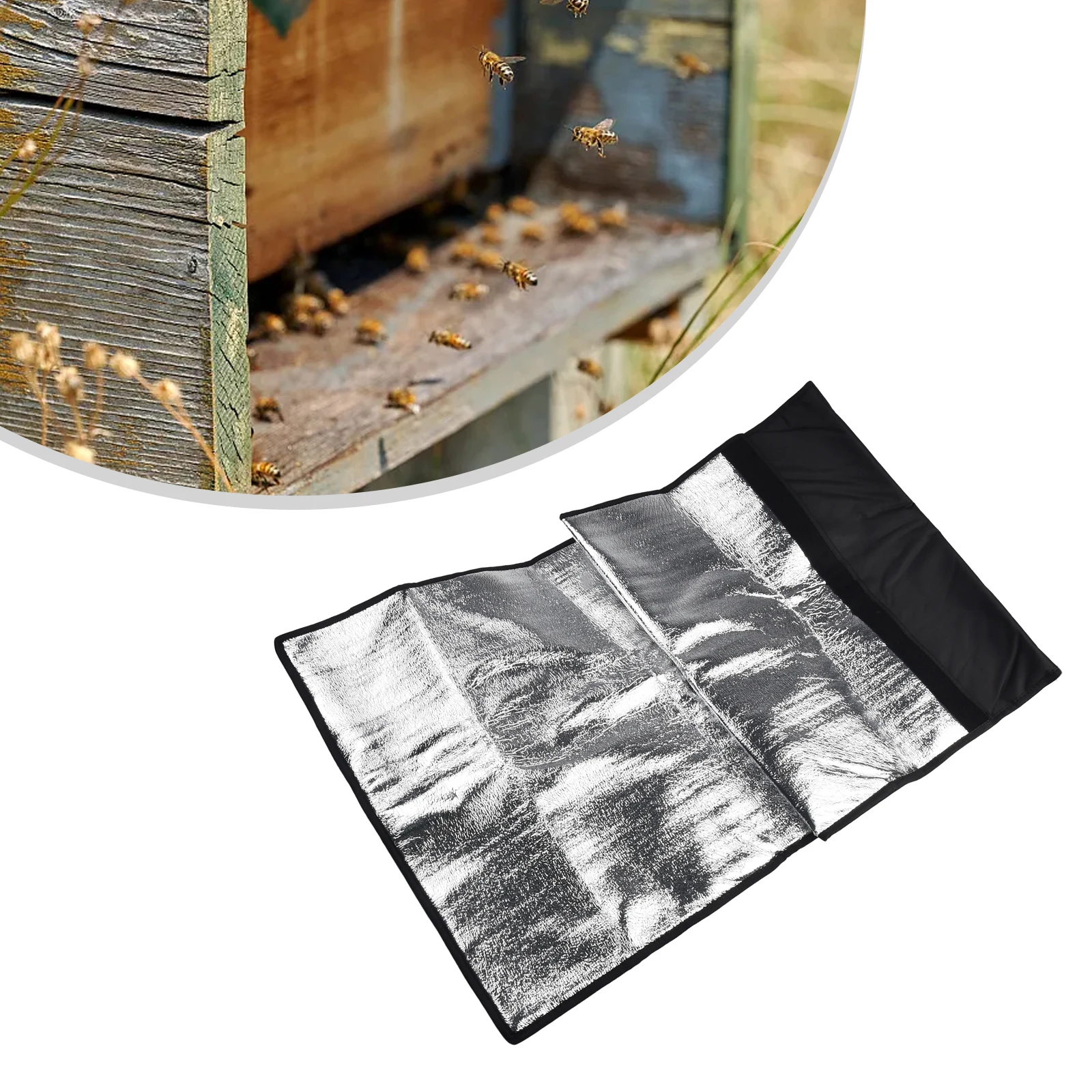 

1pc Winter Bee Hive Wrap - 2 Layer 600D Oxford Beehive Winter Protection Cover - Windproof Warm Bee Hive Insulation Wrap 18*23.5