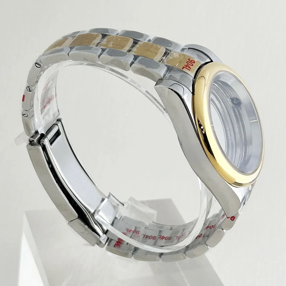 NH35 ساعة حافظة 36 مللي متر/39 مللي متر ساعة حافظة أوتوماتيكية ميكانيكية الياقوت الزجاج ساعة رجالية تناسب NH35 NH سلسلة أداة الحركة ﻿