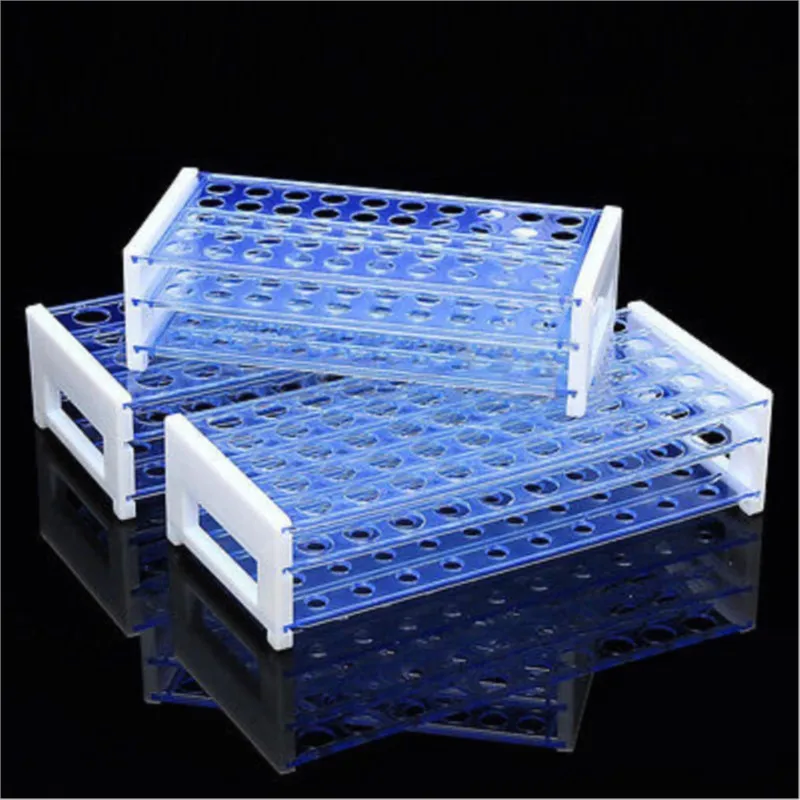 Plastic 3 Layers Lab Test Tube Rack Holder Centrifugal Pipe Stand 40/50 Holes