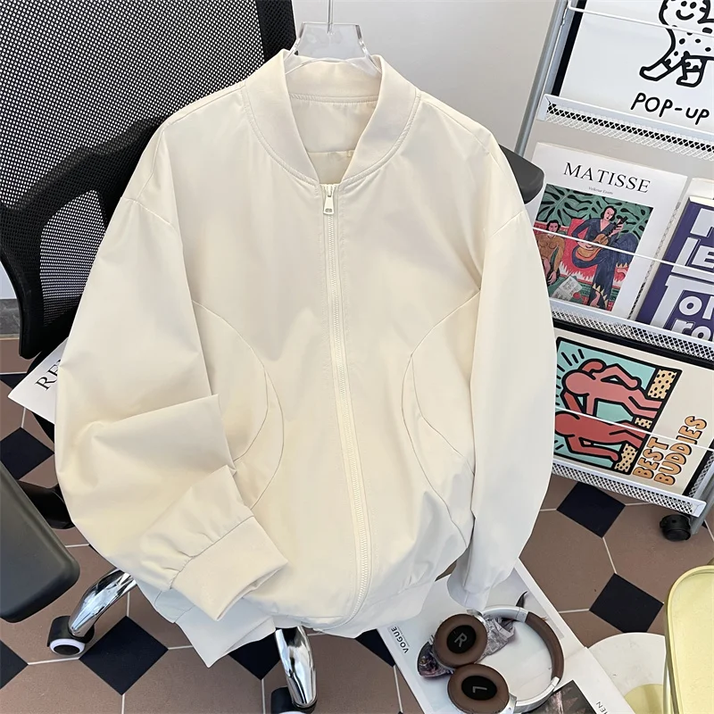 

Новая мужская бейсбольная куртка-бомбер 2026 года в американском стиле, повседневная куртка-харрингтон с длинными рукавами для молодежи, трендовая модель