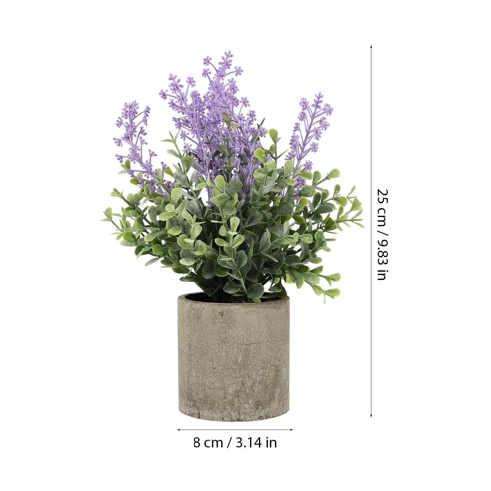 

Simulated Pulp Pot Artificial Plant Home Office Decor Small Size Fake Lavender Bonsai Desktop PlantDecoration Practical