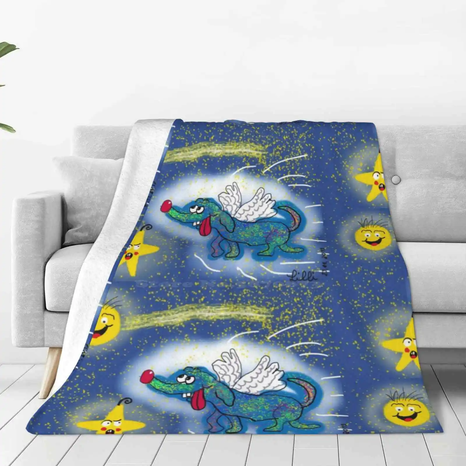 Lilli Hammer Space Fox With Starry Top Quality Comfortable Bed Sofa Soft Blanket Lilly Hammer Schickert Federal Association