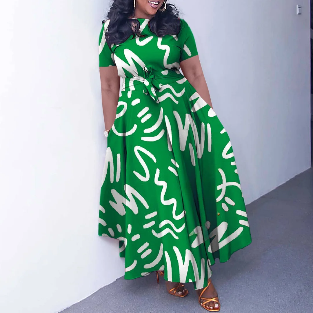 Sexy Boho Long Split Evening Dr Gonna a trapezio lavorata a maglia a vita alta da donna ort Sve Commute Sle Tessuto in poliestere