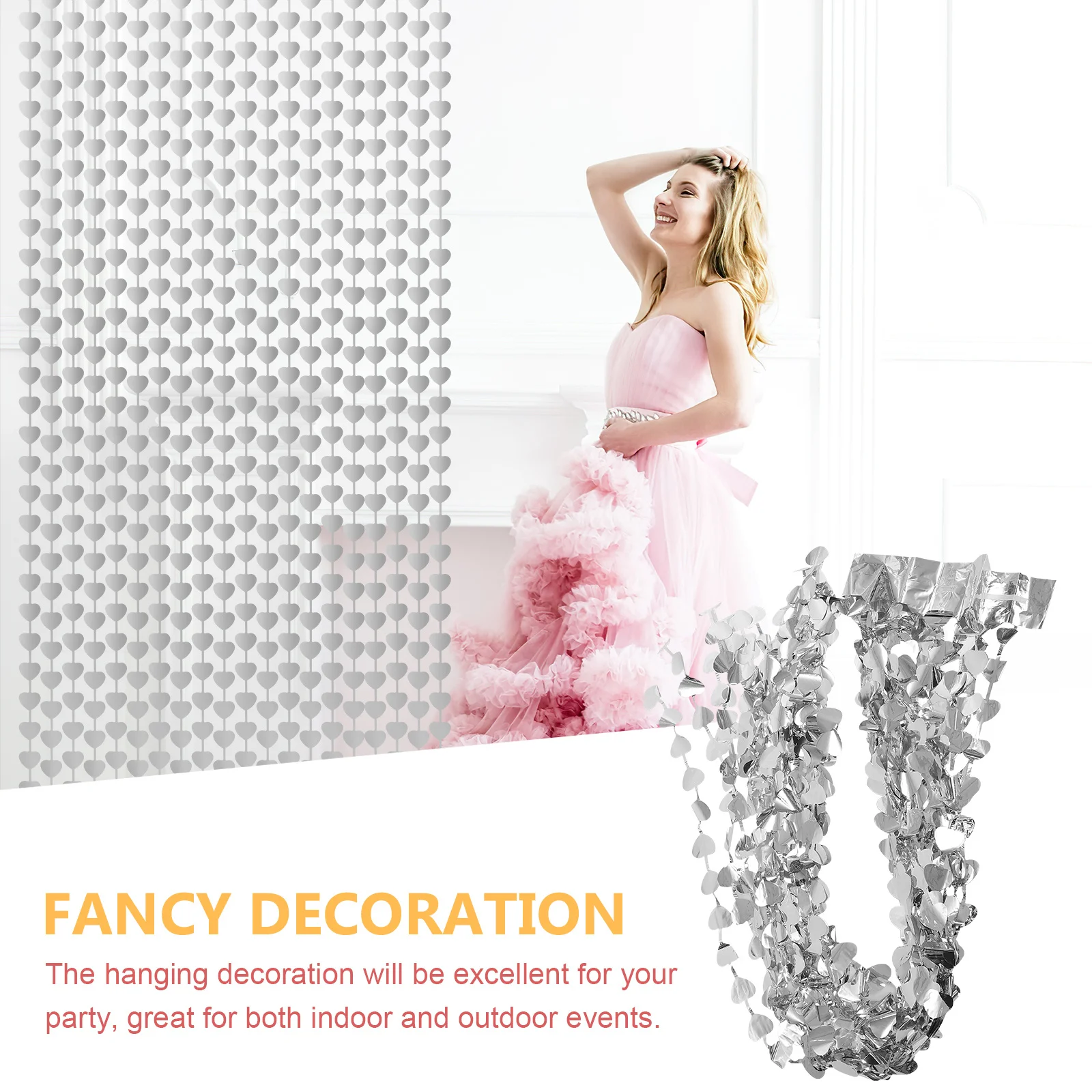 2 قطعة عيد الحب القلب هامش الستائر آمنة حفل زفاف ديكور داخلي في الهواء الطلق معلقة خلفية مفاجأة الدعامة