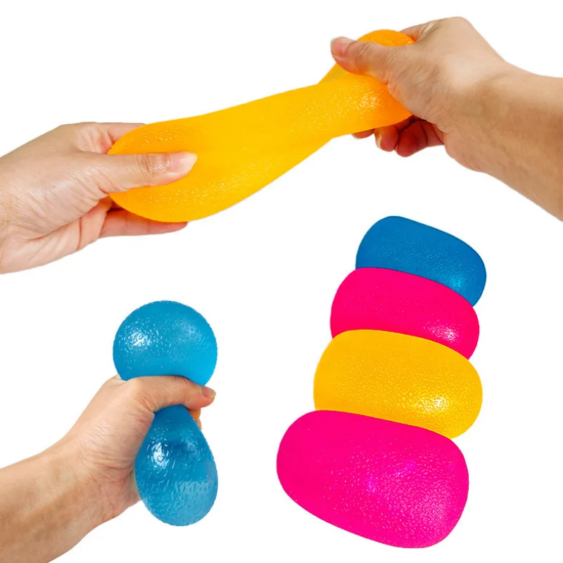 Fun Spongy Stress Toy Colorful Squeezable Hand Fidget Toys Rainbow Ball Toy Relieve Pressure Balls Water Cube Maltose Best Gifts