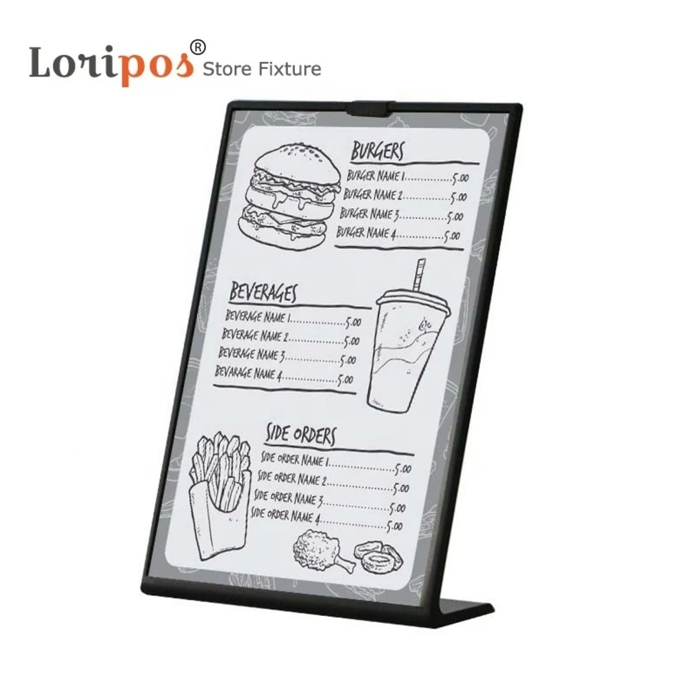 210*148mm A5 Exhibition Clip L Poster Name Paper Holder Stand Price Talker Sign Label Frame