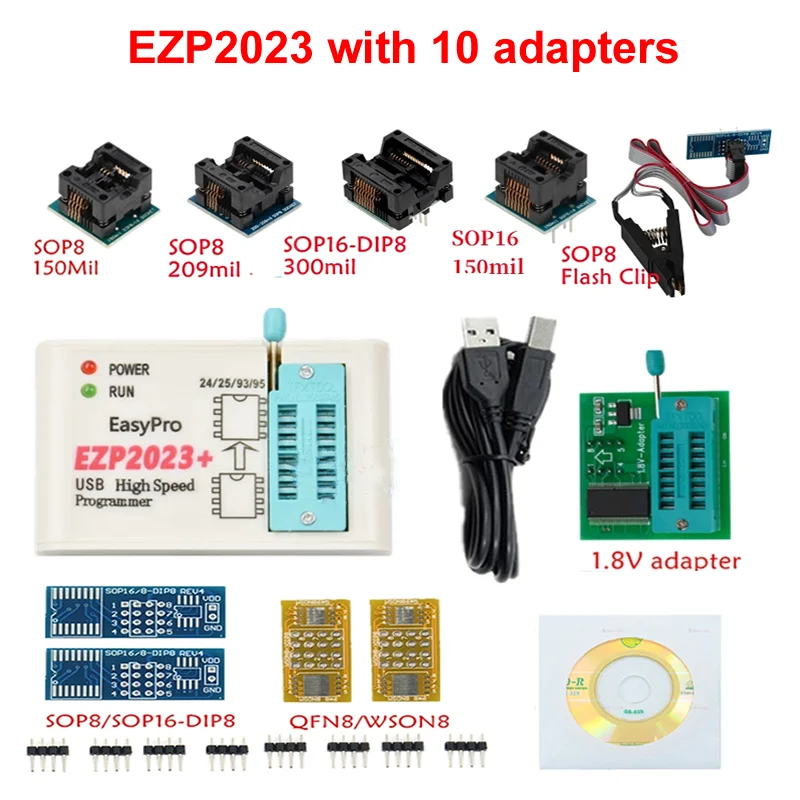 100% Original EZP2023 High-speed USB SPI Programmer EZP 2023 Support 24 25 93 95 EEPROM 25 Flash BIOS Chip Better Than EZP2019