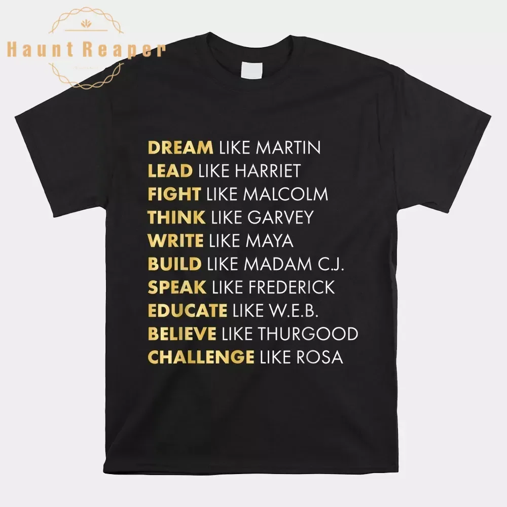 Haunt Reaper Men T Shirt Black History Dream Like Martin Shirt For Men Cotton Tops Tees Harajuku