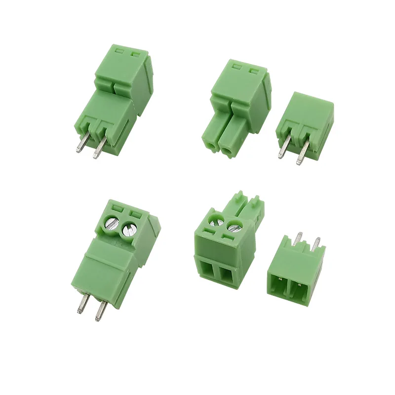 10Pair Pitch 3.5mm PCB Screw Terminal Connector KF2EDG 15EDG Straight Pin Header Plug Socket 3.5MM PCB Screws Terminals 2-12Pins