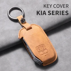 7 Buttons Leather Car Remote Key Case For Kia Carnival 2021 2022 Sedona Carnival KA4 EX SX LX Fiesta 2023 Cover Shell
