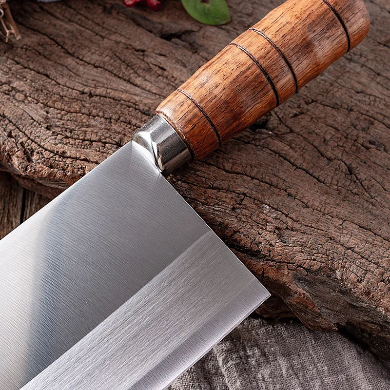 8inch Chinese Chef Knife 90Cr18Mov Razor Sharp Meat Cleaver Meat Slicing Cutting Stainless Steel Kitchen Knife