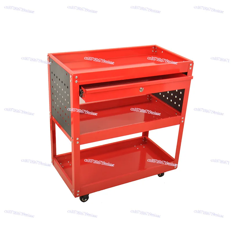 Single-pump three-layer tool cart Hardware toolbox Auto parts maintenance cabinet Multifunctional parts handling turnover truck