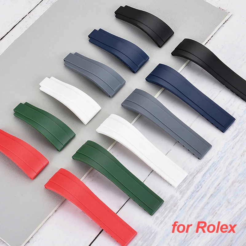 High Quality Rubber Watch Strap for Rolex Water Ghost Submariner Silicone Wristband for Daytona GMT OYSTERFLEX 20mm Bracelet