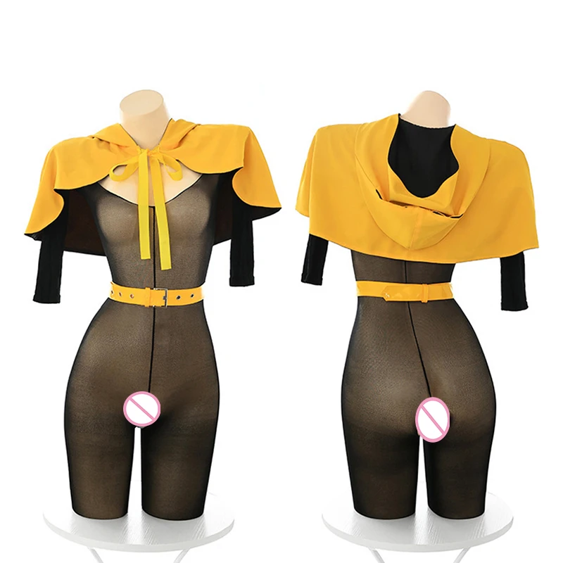 Sexy Cute Cat Women Halloween Uniform Mesh Open Crotch Bodysuit With Headband Temptation Outfits Christmas Carnival Cosplay Set