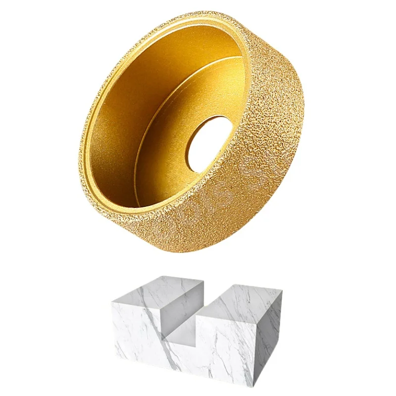 Parallel Diamond Edge Profile Grinding Wheel Brazing Vacuum Parallel Demi-bullnose Grinding Disc Marble Tile Trimming Tools