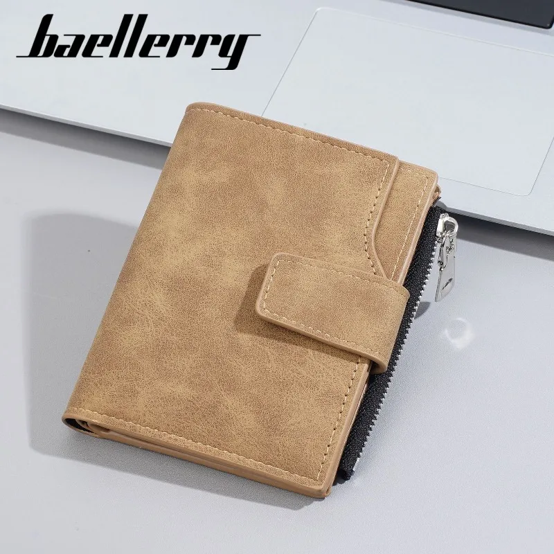 Baellerry الرجال محفظة صغيرة عالية الجودة بطاقة حامل صور سستة الذكور المحافظ بسيطة صغيرة حافظة للبطاقات العلامة التجارية الرجال المال كليب #3