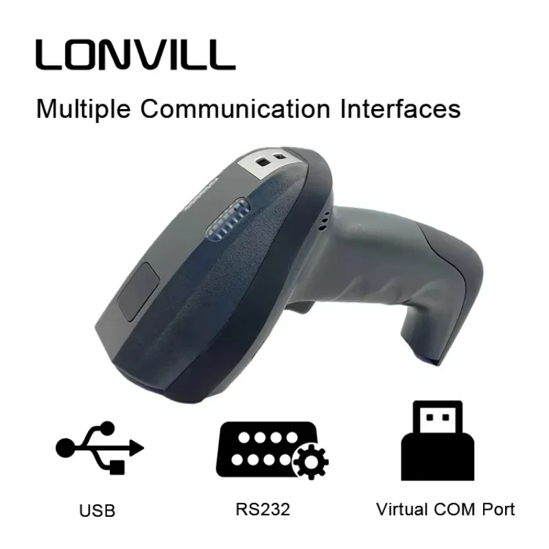 LONVILL Automatic Barcode Scanning Wireless Qr Code Reader Barcode Scanner For Sale
