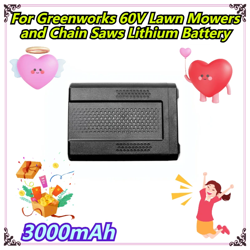 

3000mAh For Greenworks 60V Lawn Mowers and Chain Saws Lithium Battery