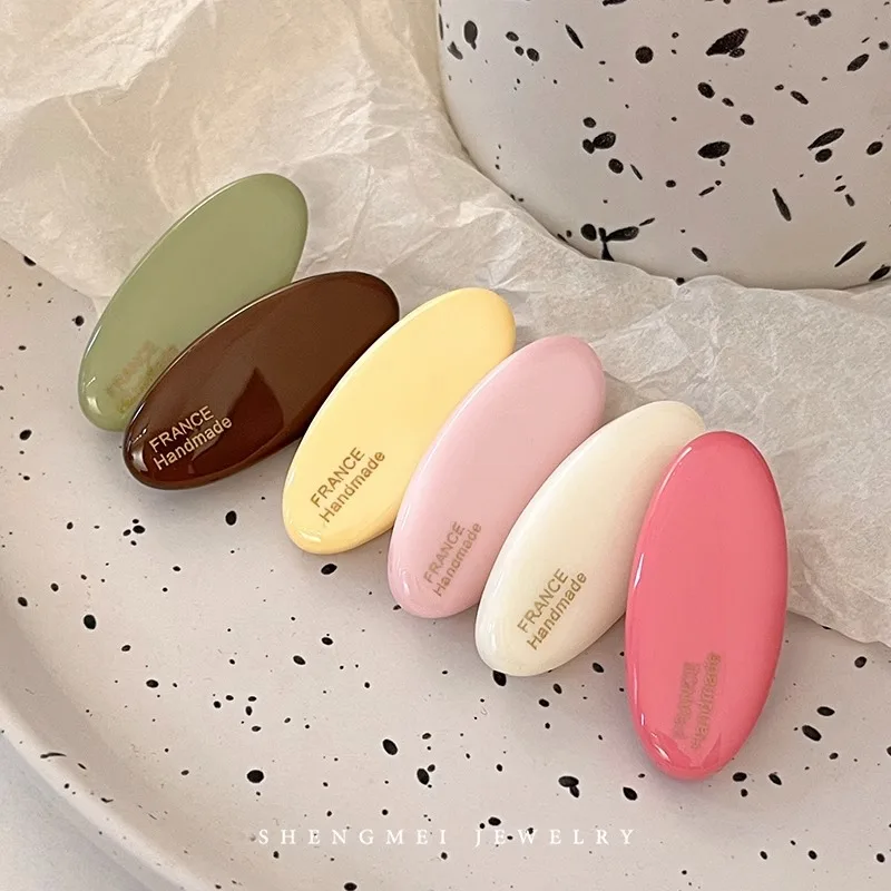 1PC Colorful Dopamine Candy Color Hairpin for Front Forelock Hair Clip Headpiece Hairpin for Side Duckbill Style