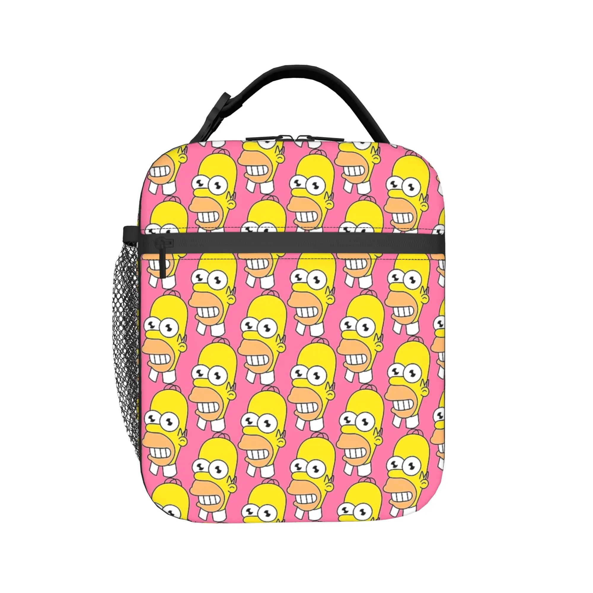Mr Sparkle S-Simpsons Lunch Bag  Casual Lunch Box For Unisex Picnic Portable Cooler Bag Oxford Custom Thermal Tote Handbags