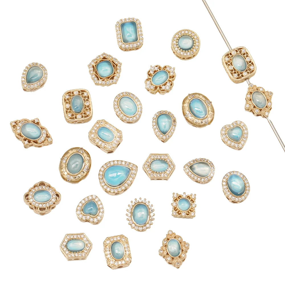 

Cordial Design 30Pcs Bracelets Accessories/Copper CZ Connectors/Cat Eye Effect/Hand Made/Genuine Gold Plating/DIY Beads Making