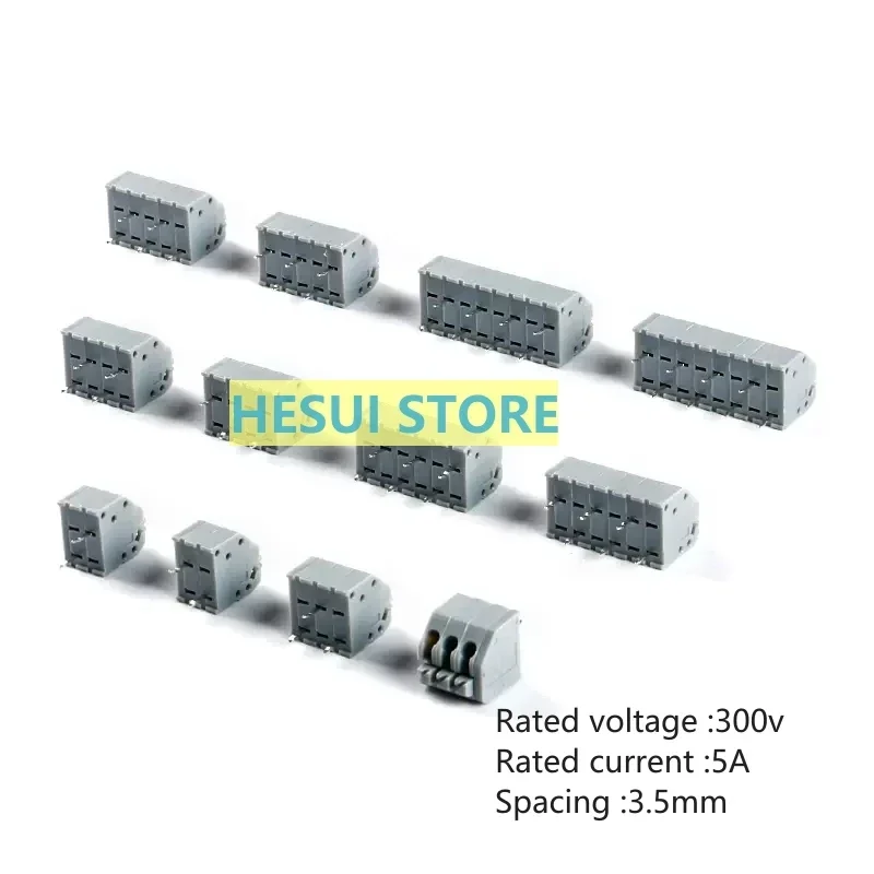 10 PCS KF250-3.5-2/3/4/5/6/8P Double-row in-line 3.5mm spacing spring PCB wiring terminals