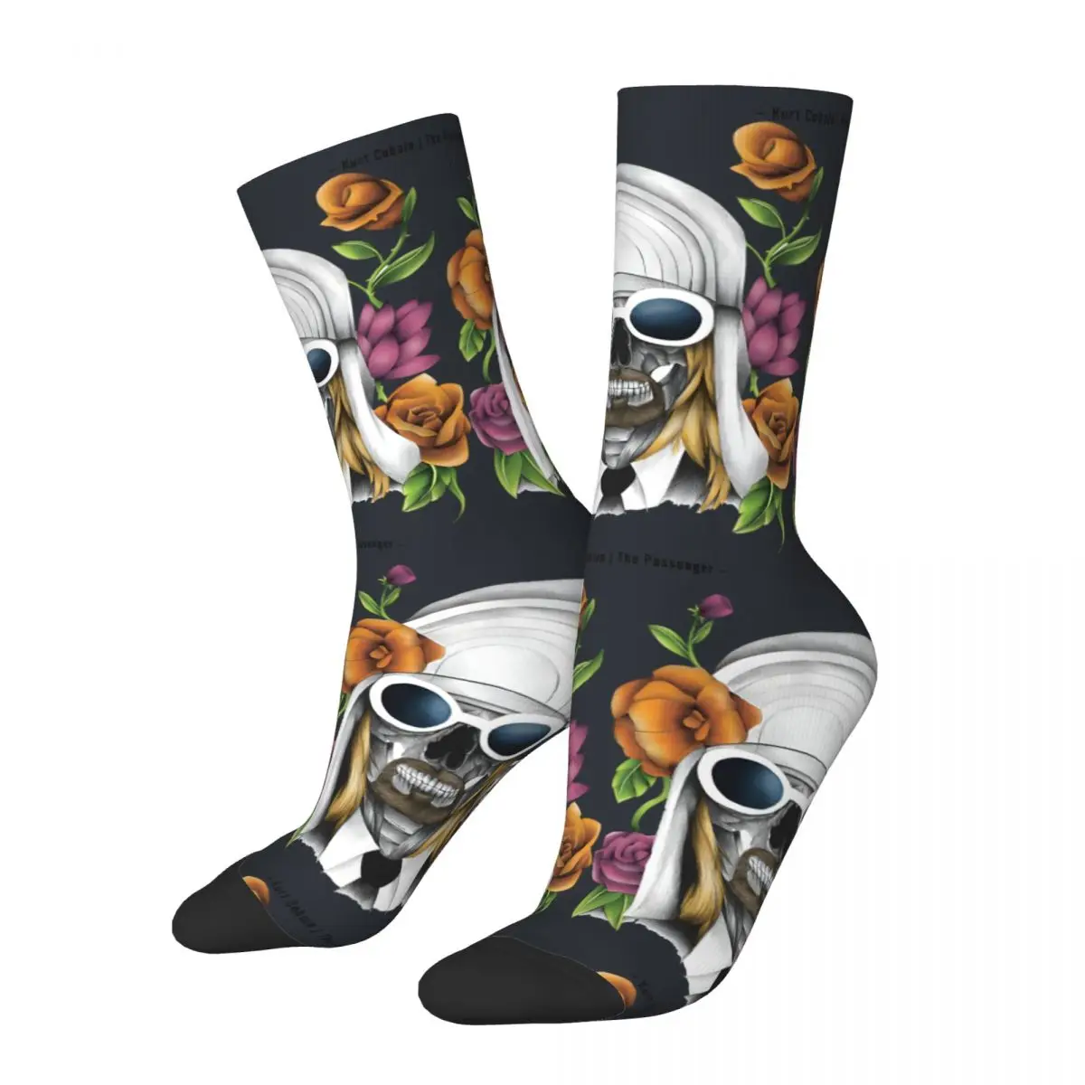 

Funny Crazy compression The Passenger X Sock for Men Hip Hop Harajuku Utero Happy Quality Pattern Printed Boys Crew Sock Casual