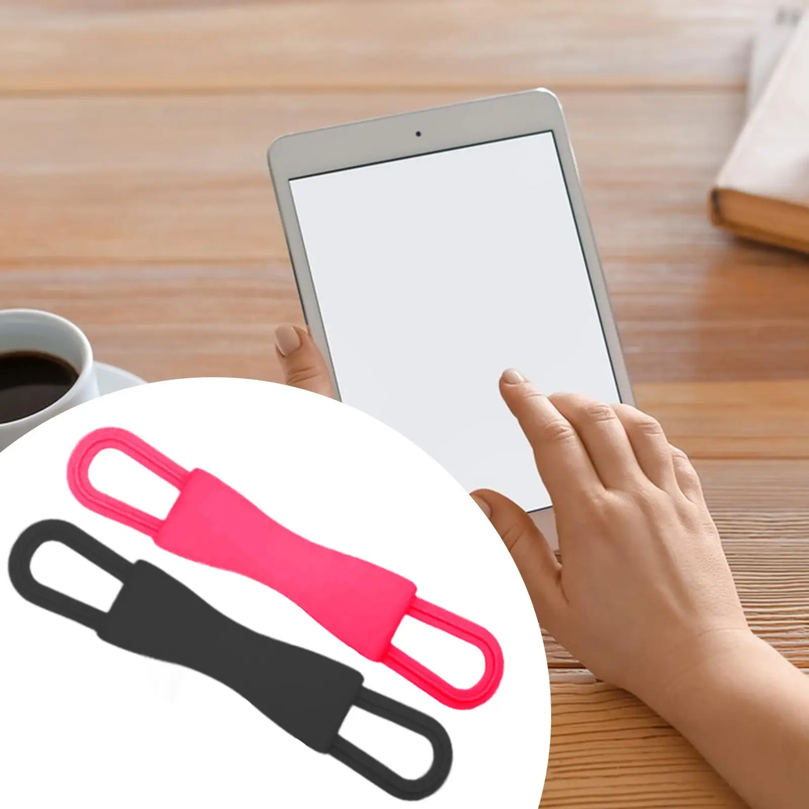 Comfortable Hand Strap Grip Holder for 4-8 inch Tablet Phone Reading in Bed