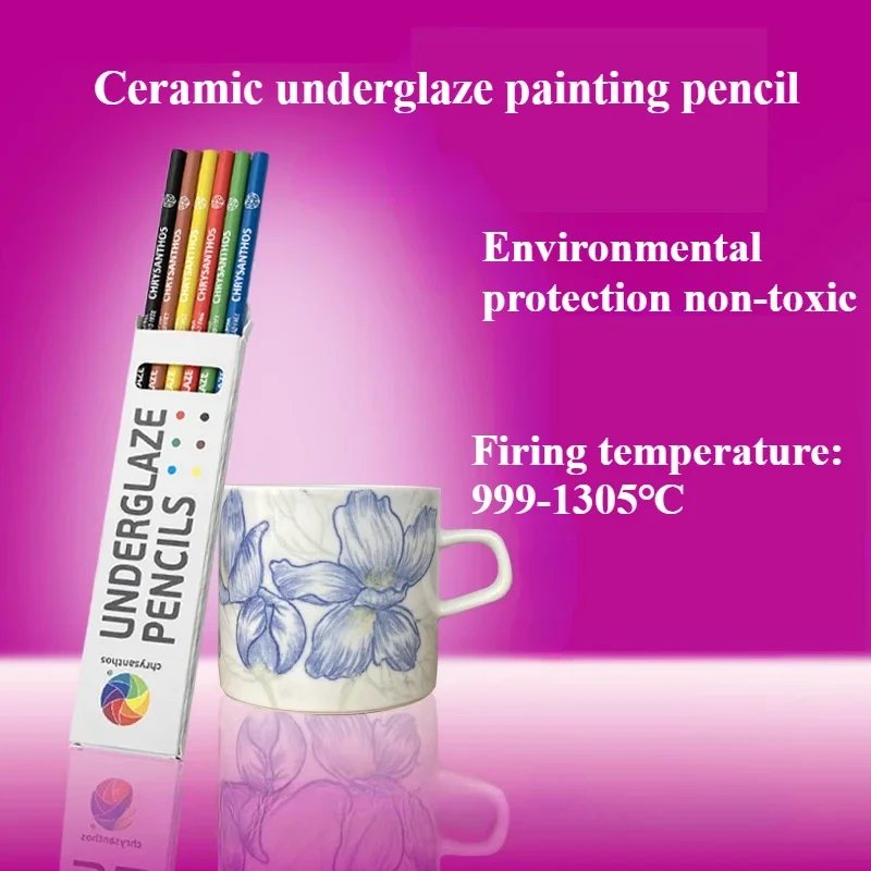 Ceramic Underglaze Painting Pencil Environmental Protection Non-toxic DIY Creative Pottery Handicrafts Painting Coloring Tool