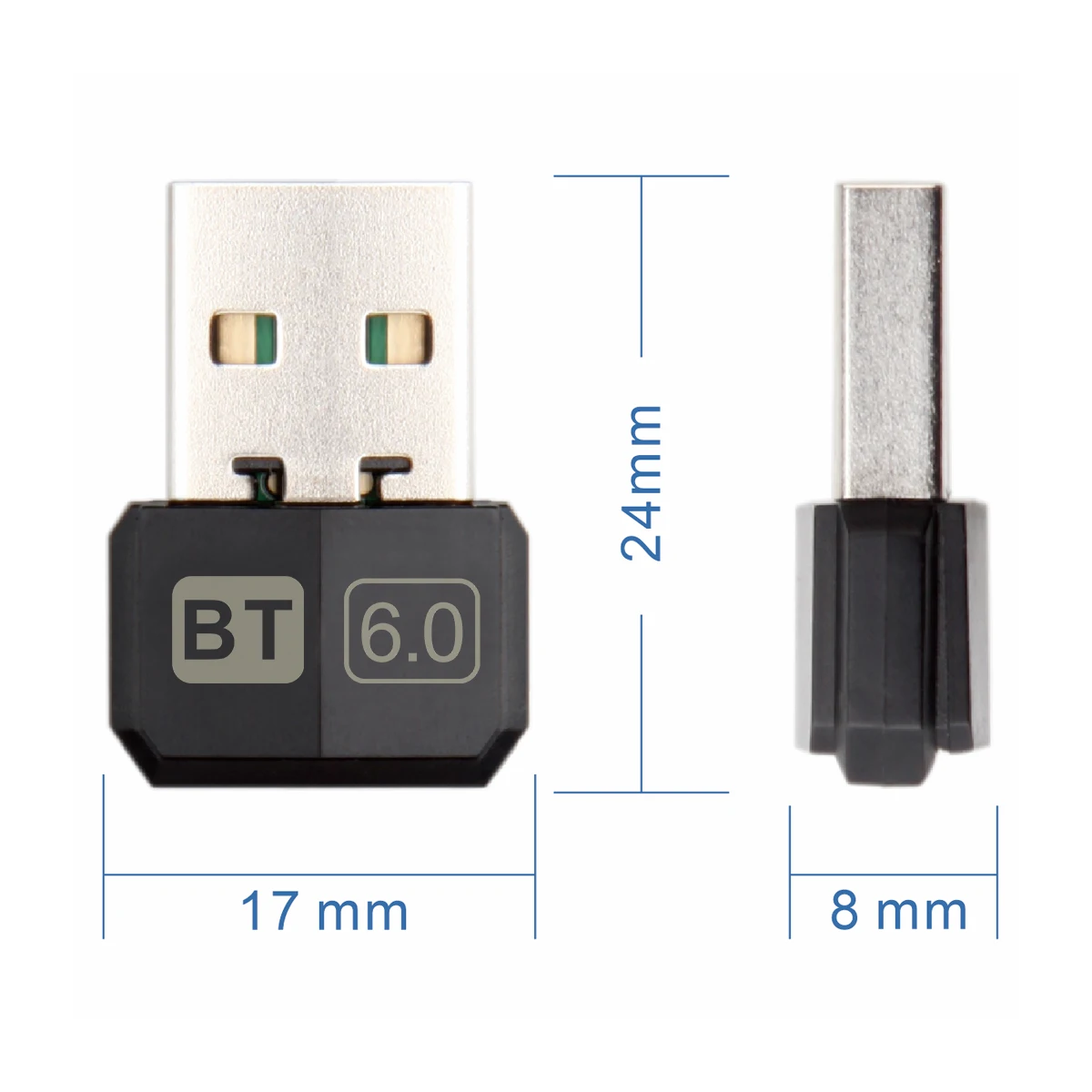 Adaptador Bluetooth USB Bluetooth 6.0 5.4 para PC Dongle Mouse sem fio Keyborad Receptor de áudio de música Transmissor USB